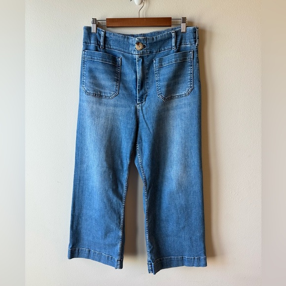 Maeve Denim - Maeve The Colette Crop High-Rise Wide-Leg Jeans